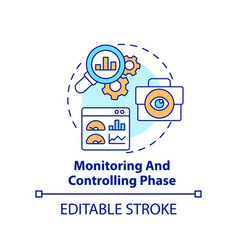 Monitoring And Controlling Phase Concept Icon