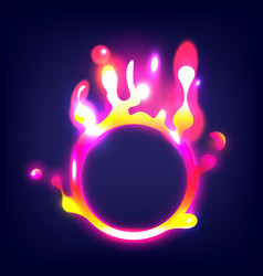 Circle Flame And Fluid Ring Glowing Swirl Light