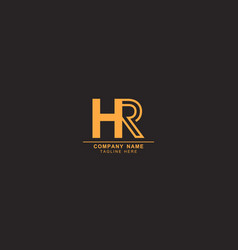 Hr Or Rh Minimal Abstract Logo