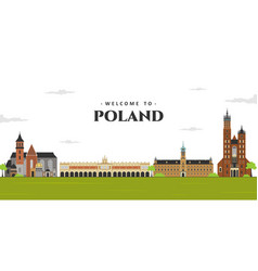 Panoramic View Of Poland City Landscape In Old