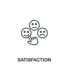 Satisfaction Icon Monochrome Simple Customer