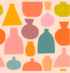 Seamless Pattern With Vases