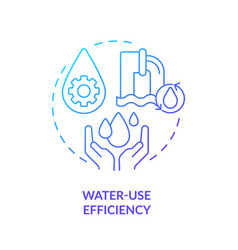 Water Use Efficiency Blue Gradient Concept Icon