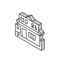 Construction Motel Isometric Icon