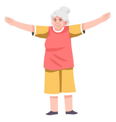 Grandmother Working Out Doing Exercises For Health