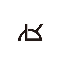 Letter Bk Abstract Loop Line Logo