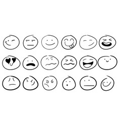 Smiley Handdrawn Face Doodle Icon And Freehand