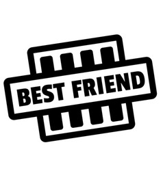 Best Friend Stamp On White