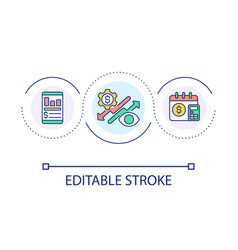 Company Operating Revenue Costs Loop Concept Icon