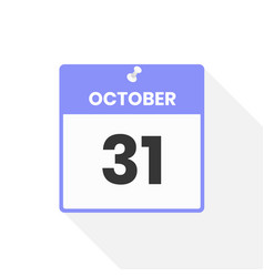 October 31 Calendar Icon Date Month