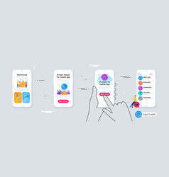 Outline Set Of Teacher E-mail And Contactless