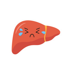 Sad Sick Unhealthy Fibrosis Liver Character