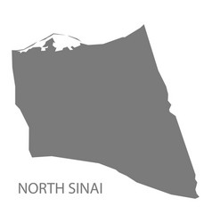 North Sinai Egypt Map Grey