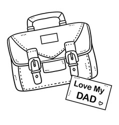 Fathers Day Love My Dad Isolated Coloring Page