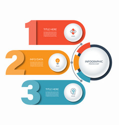 Infographic Semi Circular Template With 3 Steps