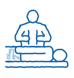 Thailand Relaxation Massage Doodle Icon Hand Drawn