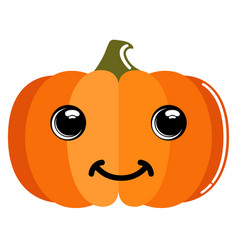 Cute pumpkin emoticon Royalty Free Vector Image