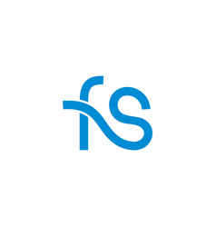 Letter Fs Curves Blue Logo