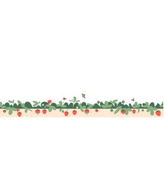 Strawberry And Bees Border Decorative Design