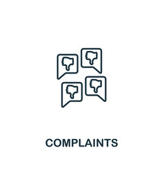 Complaints Icon Monochrome Simple Customer