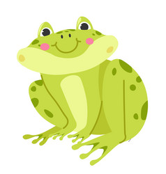 Frog Character With Smiling Facial Expression