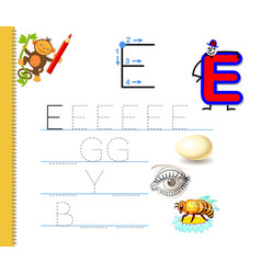 Learn To Trace Letter E Study English Words