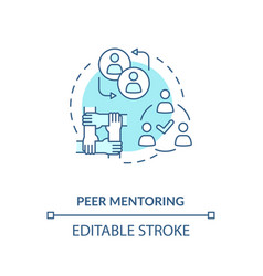 Peer Mentoring Concept Icon