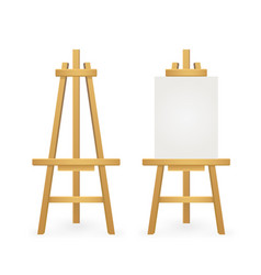 White Easel On Background Watercolor Mockup