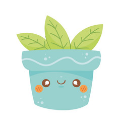 Blue Kawaii Plant Pot