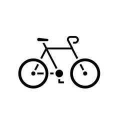 Bycicle Trip Black Icon Concept