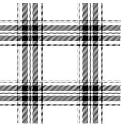 Plaid Seamless Pattern In Black White Check