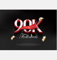 Thank You 90k Followers With 3d Numbers Red