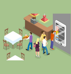 3d Isometric Flat Of Cafe Self