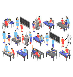 Children Technical Training Centers Isometric