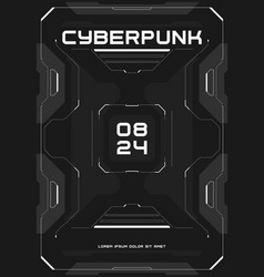 Cyberpunk Futuristic Poster Tech Design