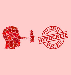 Distress Hypocrite Stamp And Red Valentine Liar