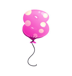 Pink Balloon With White Circles In Shape Of Number