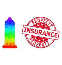 Round Grunge Property Insurance Seal