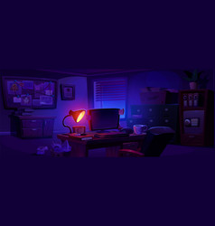 Detective Office At Night