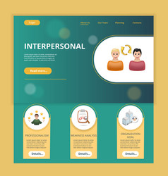 Interpersonal Flat Landing Page Website Template