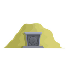 Safe Base Icon Cartoon Bomb Shelter