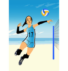 Girl Playing Volleyball