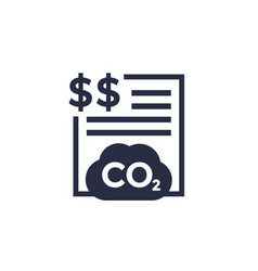 Carbon Dioxide Emissions Cost Icon