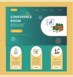 Conference Room Flat Landing Page Website