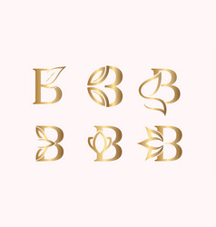 Monogram Set Of Letter B Brand Beauty Logo