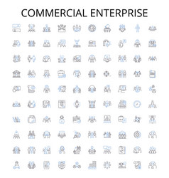 Commercial Enterprise Outline Icons Collection