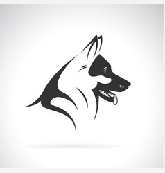 German Shepherd Dog Head Design On White