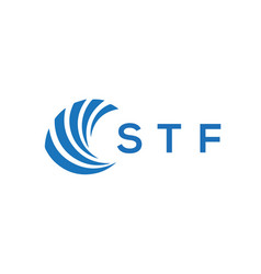 Stf Letter Logo Design On White Background