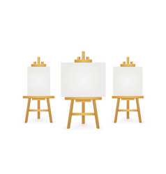 White Easel On Background Watercolor Mockup