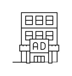 Agency Advertising Line Icon